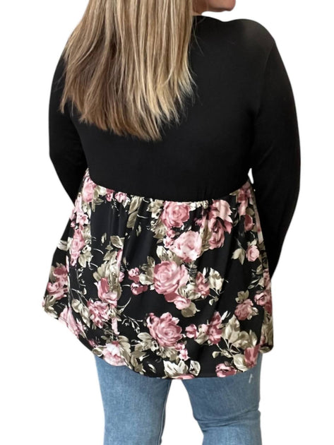 HEIMISH Rose Floral Babydoll Top Multi Small 3