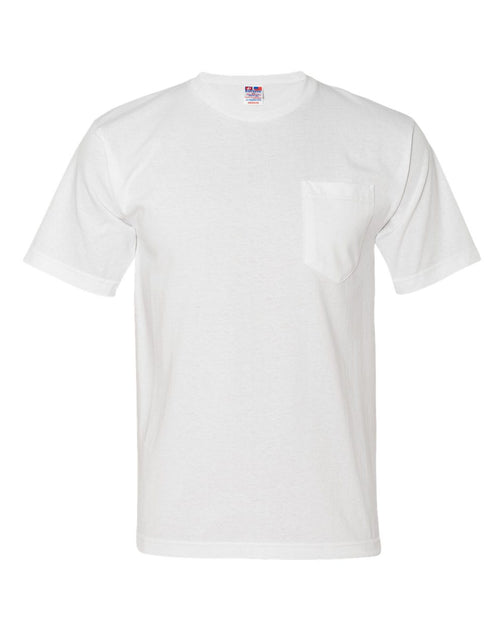 Bayside USA-Made Midweight Pocket T-Shirt Blue XXLarge 3