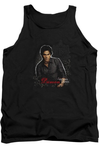 Gildan Vampire Diaries Damon Tank Top Black Large 2