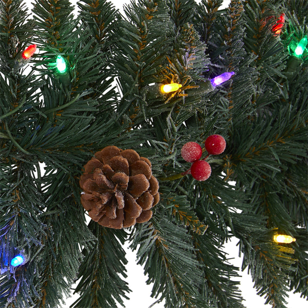 Hivvago 18 in Metal Planter Blue 4