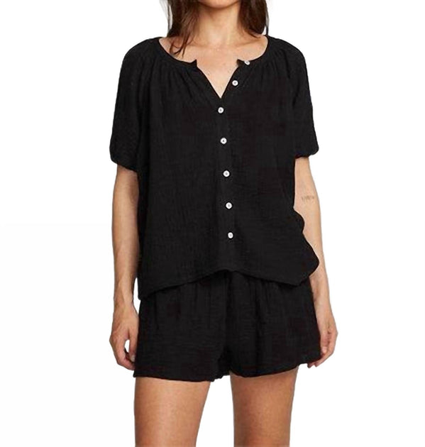 Chaser Brentwood Blouse Black XS 2