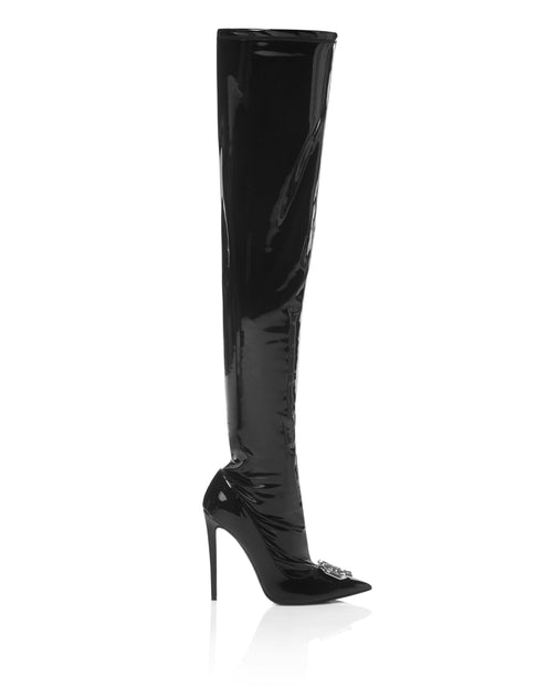 PHILIPP PLEIN High Plein Overknee Boots Black EU 36 3