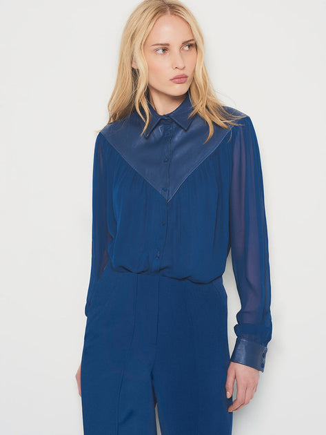 AS by DF Jenna Blouse Blue Large 2