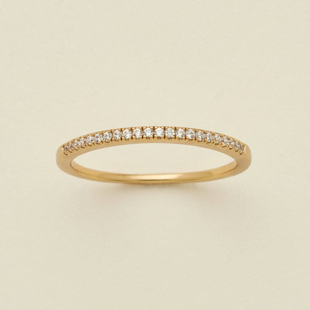 Made By Mary April Birthstone Stacking Ring Silver US 10 2
