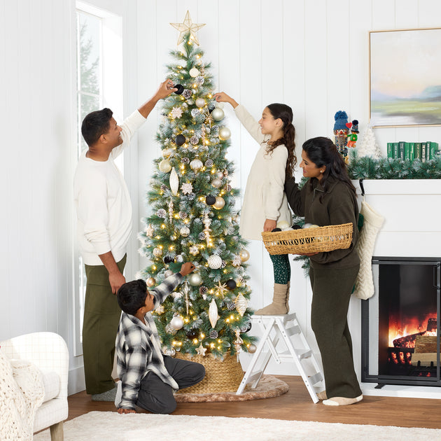 Best Choice Products Pre-Lit Artificial Scotch Pine Pencil Christmas Tree Green 4