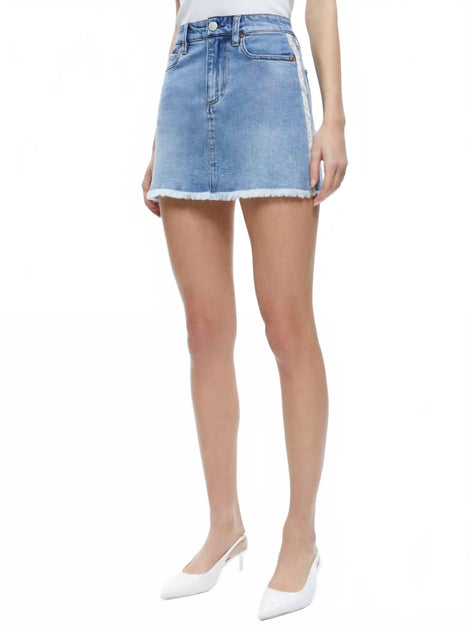 alice + olivia Laika Denim Mini Skirt Blue 26 2