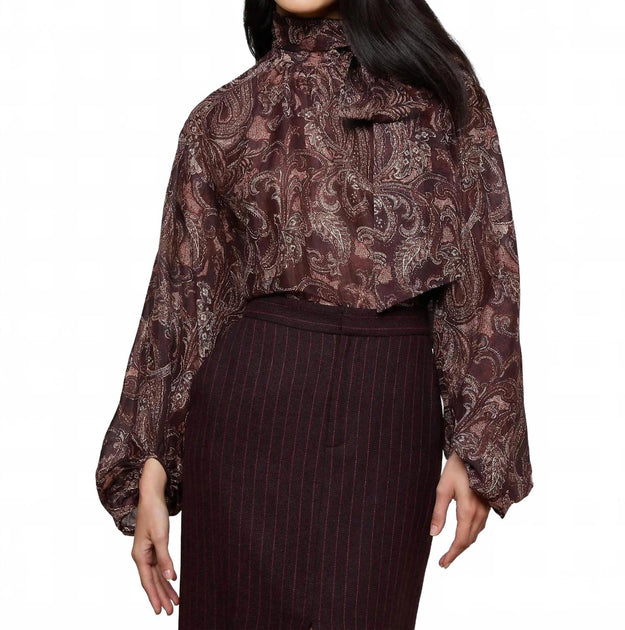 L'Agence Rhett Over Blouse Brown Medium 2