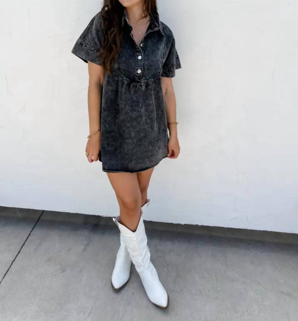 BLAKELEY Last Dance Denim Dress Grey 3X 2