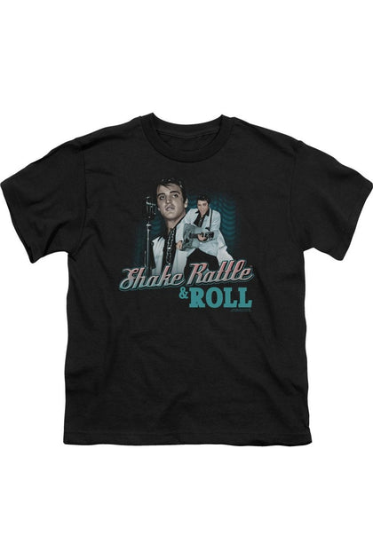 Gildan Elvis Presley Shake Rattle & Roll T-Shirt Black Small 2