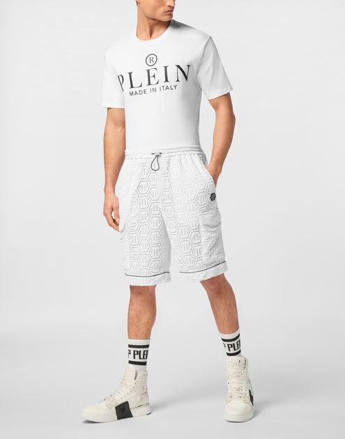 Philipp Plein Monogram Cargo Shorts White 54 3