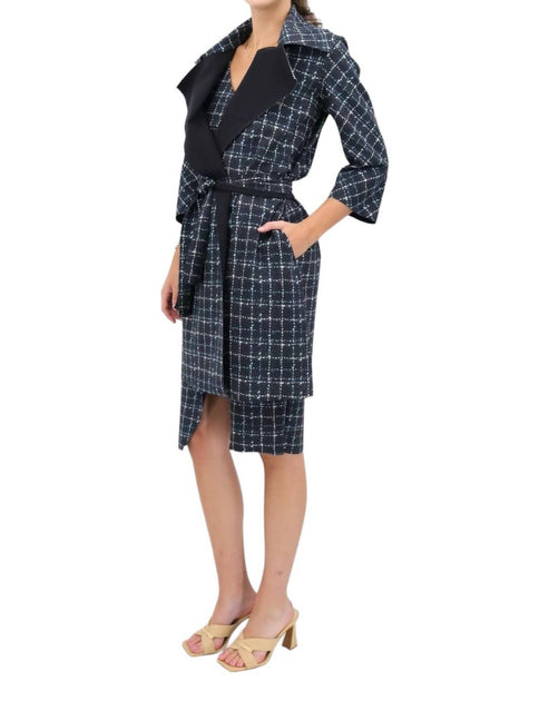 Chiara Boni Saveria Trench Coat Blue XS 4
