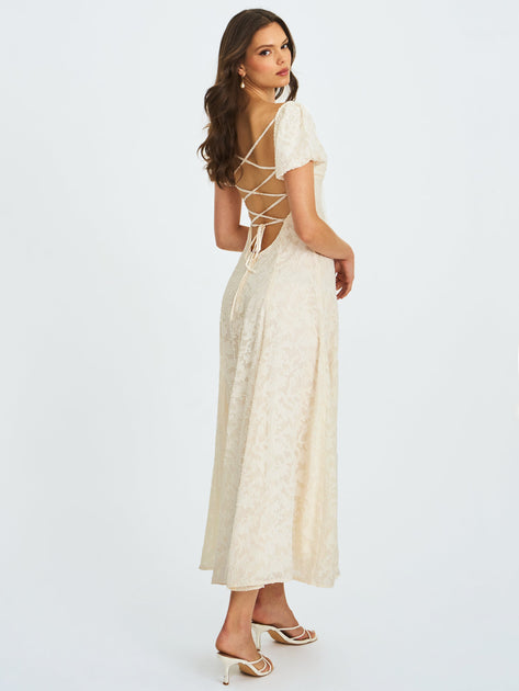 Miss Circle Pandora Maxikleid Beige Large 3