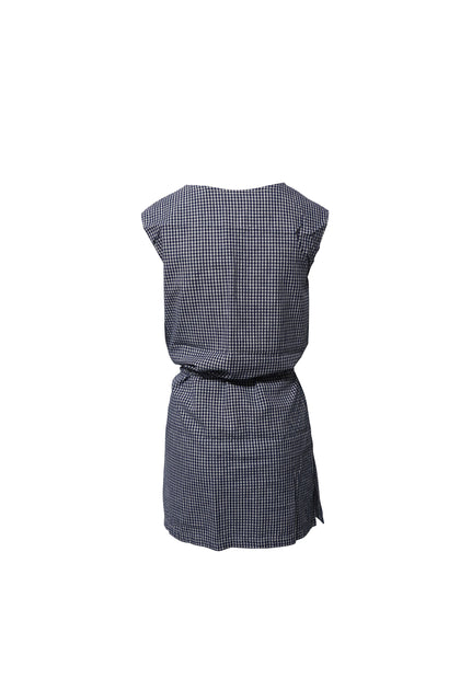 A.P.C. Gingham Mini Dress Grey Small 3