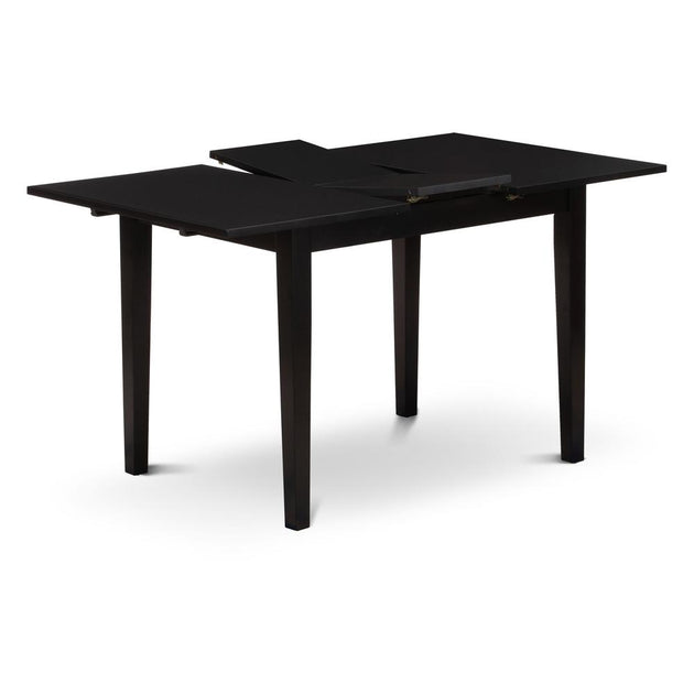 East West Furniture NFT-BLK-T Rectangular Dining Table Black 4