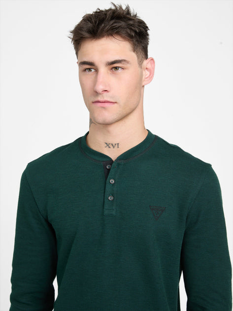 Guess Factory Dunston Henley Tee Beige Medium 4