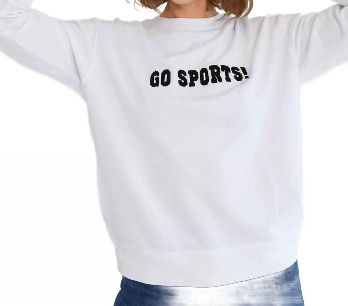 Shiraleah Go Sports Sweatshirt White Medium 2