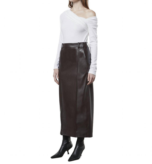 Enza Costa Cashmere One-Shoulder Drape Top White XS 2