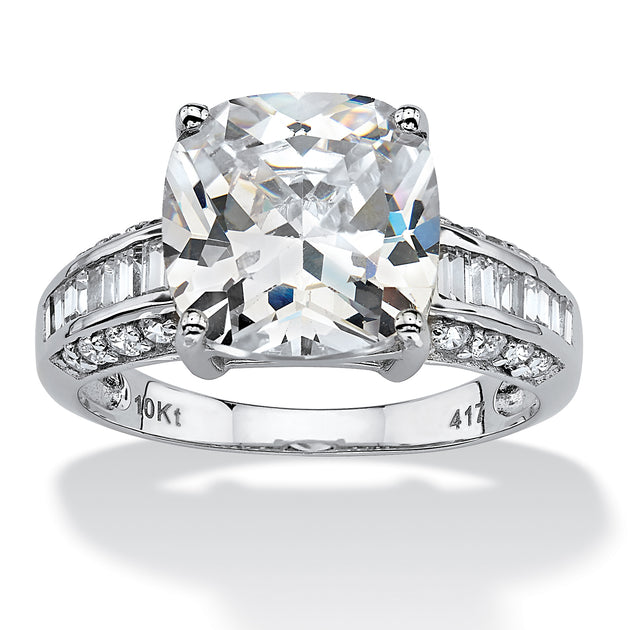 Palm 3.28 TCW Cubic Zirconia Engagement Ring White US 8 2