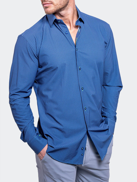 Maceoo Fibonacci Resistance0366 Dress Shirt Blue Large 3