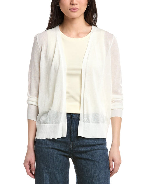 Vince Camuto V Neck Short Cardigan White XLarge 2