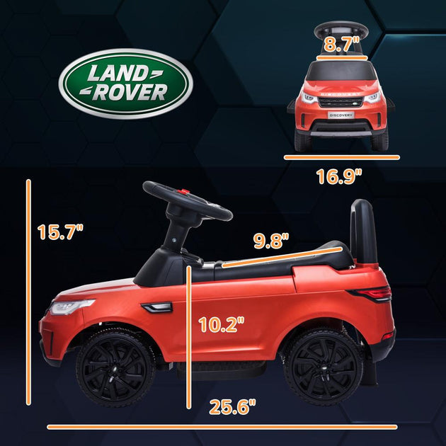 BreeBe Qaba Land Rover Licensed 6V Ride On Push Car White 5