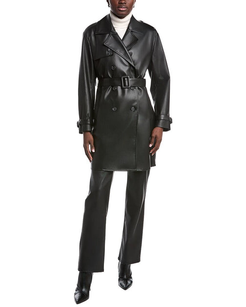Kenneth Cole Trench Coat Black Medium 2