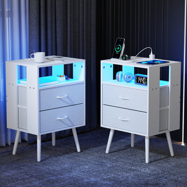 Streamdale Charging Nightstand Black 3