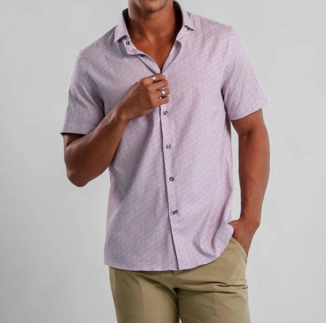 Stone Rose Nova Artisanal Ditsy Polo Purple XL 2