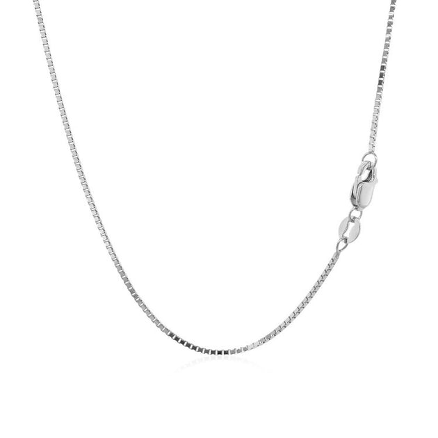 FASHNZFAB Classic Box Chain White Gold US 22 4