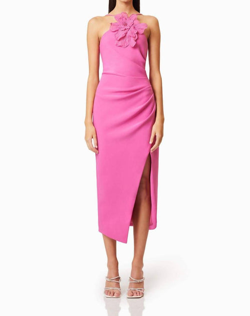 ELLIATT Janelle 3D Midi Dress In Pink
