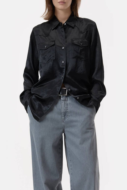 CLOSED Western Button Down Shirt Grey XS 2