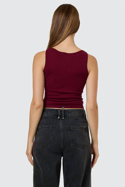 Thrills Rosetta Maille Tank Top Rouge XSmall 3