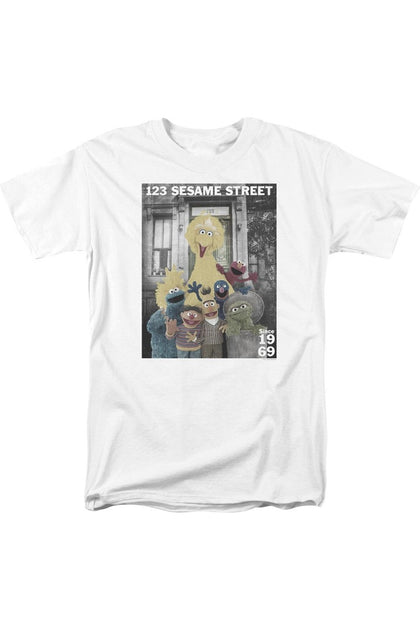 Gildan Sesame Street Best Address T-Shirt Weiß Medium 2