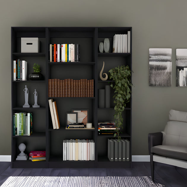 Hivvago Sutton Standard Bookcase Black 3