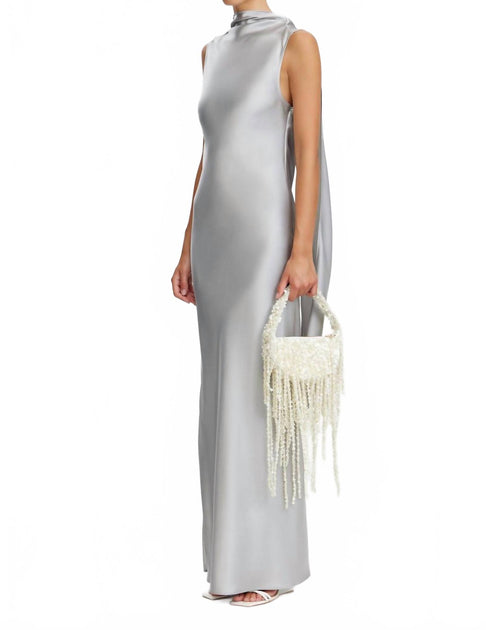 Acler Fleeden Maxi Dress Grey US 6 4
