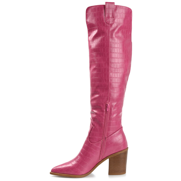 Journee Collection Therese Knee-High Boot Green US 6.5 3