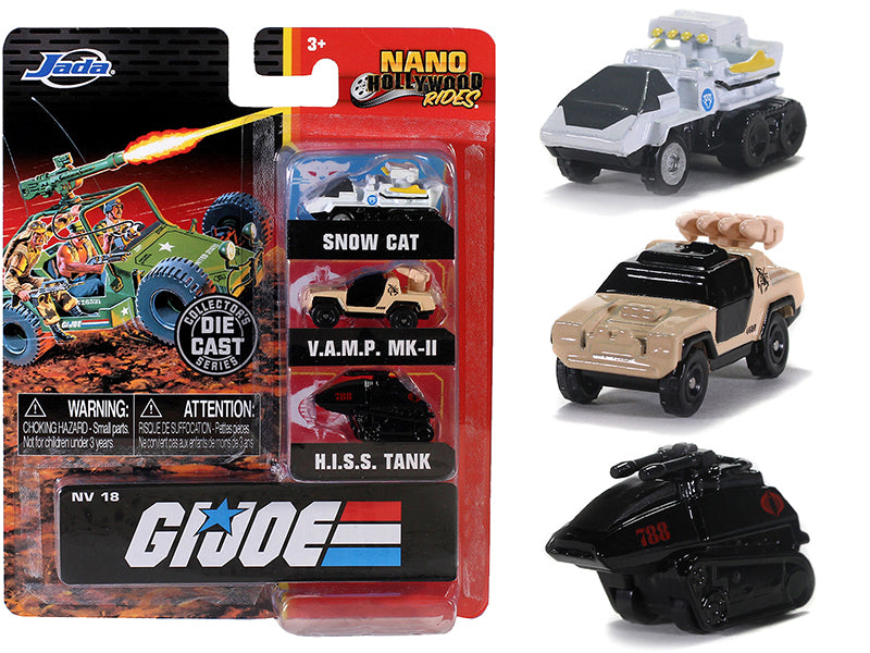 Jada Nano Hollywood Rides G.I. Joe 3 Piece Set Diecast Models 2