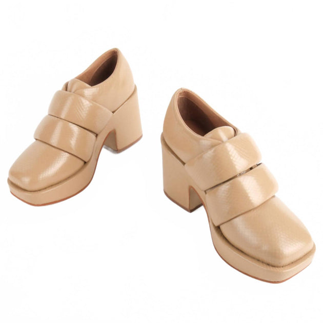 Intentionally Blank Crime Platform Loafer Gold US 9 3