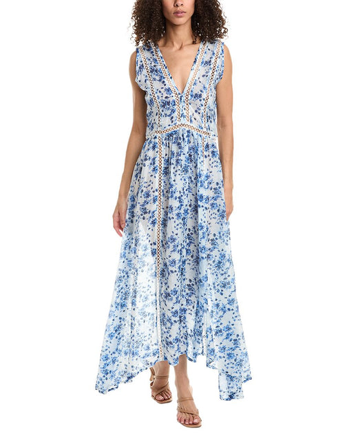 Tiare Hawaii Madeline Maxi Dress Blue S/M 2