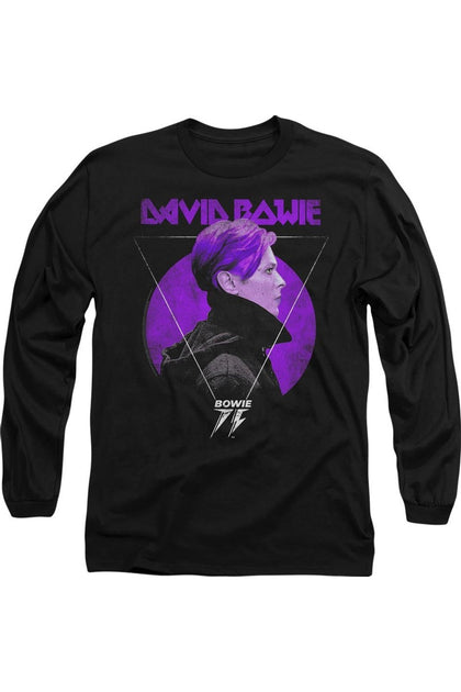 Gildan David Bowie Side Profile 75 Logo Long Sleeve T-Shirt Black XXL 2