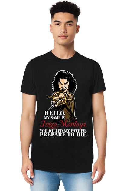 Gildan Princess Bride Hello Kurzarm T-Shirt Schwarz Large 4