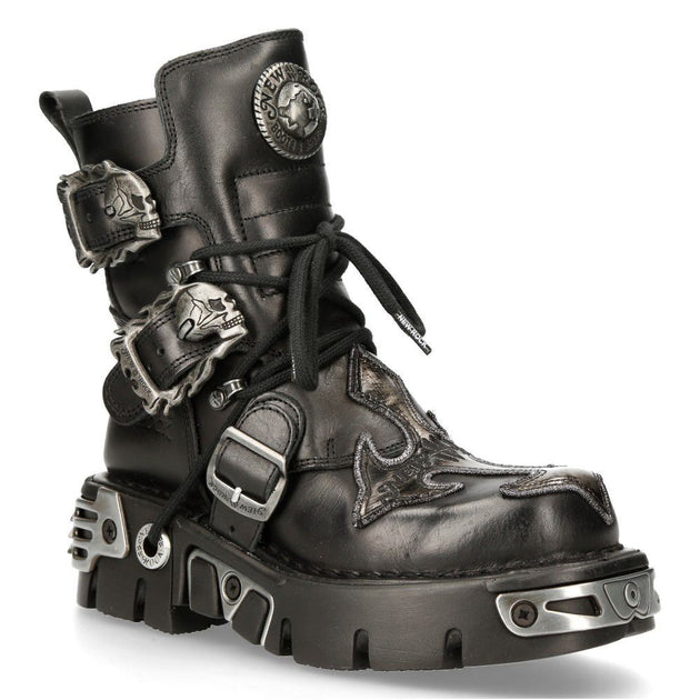New Rock 407-S1 Biker Boots Black EU 38 2