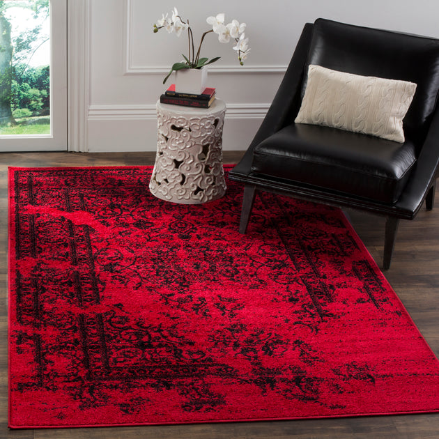 Safavieh Adirondack Machine Made Area Rug Red/Black 3