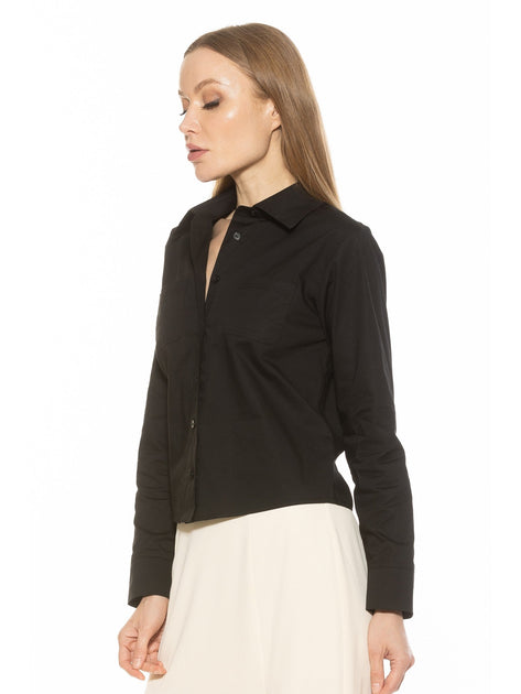 Alexia Admor Roxanne Shirt Green Large 3