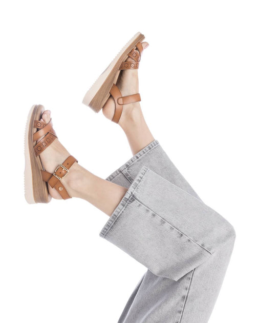 Xti Wedge Sandals Brown US 9.5 9