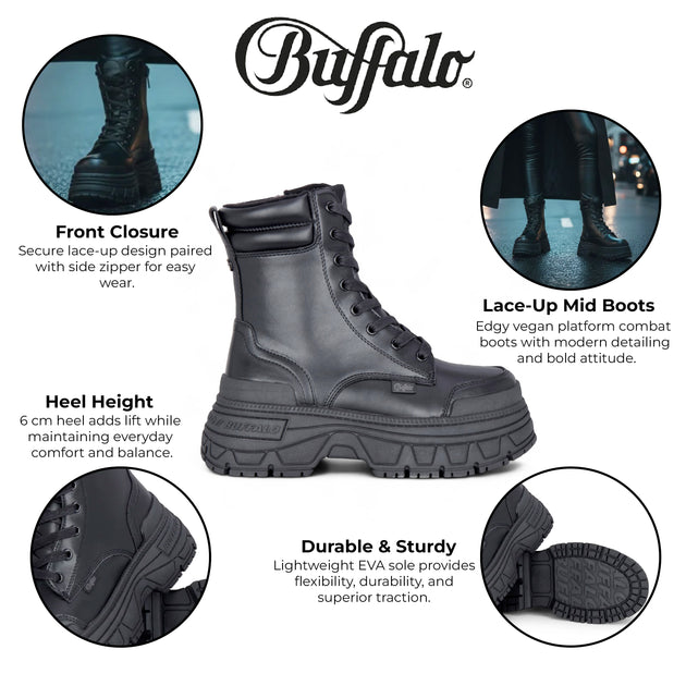 Buffalo Fusion Mid Combat Boot Black EU 41 3