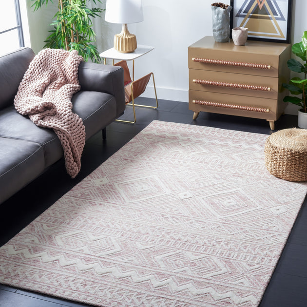 Safavieh MET906 Area Rug Dark Pink/Ivory 2