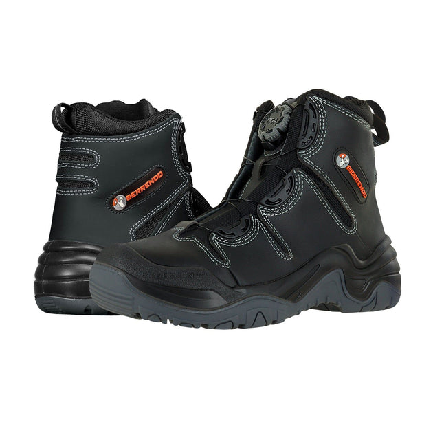 Berrendo Men's Steel Toe Work Boots Black 10 2
