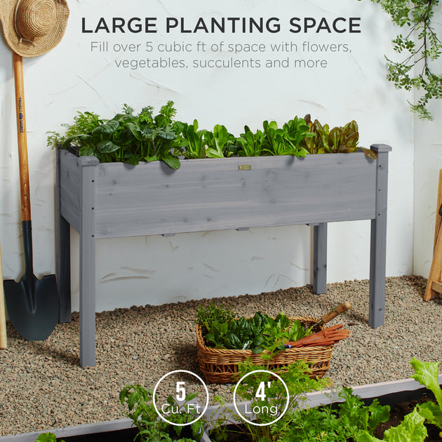 Best Choice Products Raised Garden Bed Brown 3