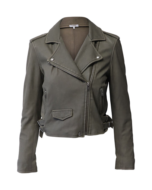 Iro Cropped Moto Jacket Grey EU 40 2